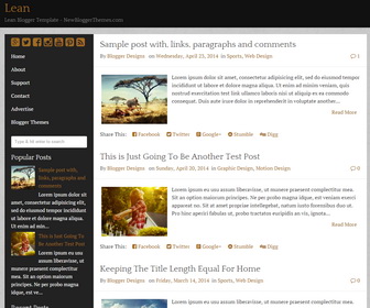 Lean Blogger Template