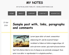 My Notes Blogger Template