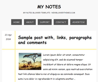 My Notes Blogger Template