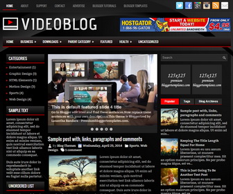 VideoBlog Blogger Template