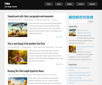Faber Blogger Template