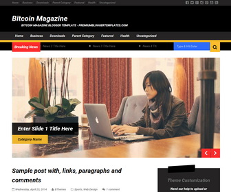 Bitcoin Magazine Blogger Template