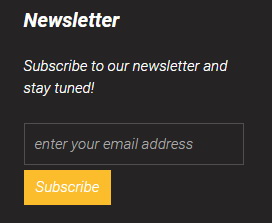 Email Subscribe Box - Bitcoin Magazine Blogger Template