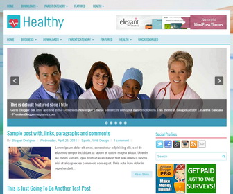 Healthy Blogger Template
