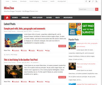 MineZine Blogger Template