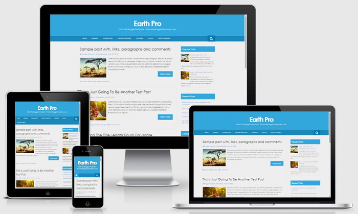 Responsive Earth Pro Blogger Template