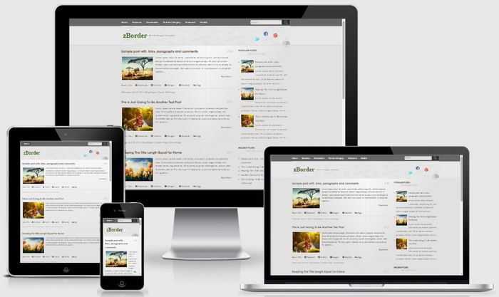 Responsive zBorder Blogger Template