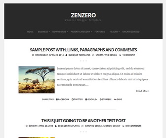 Zenzero Blogger Template
