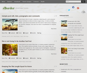 zBorder Blogger Template