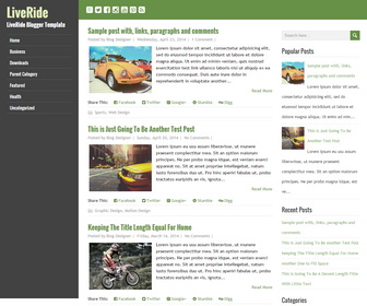 LiveRide Blogger Template