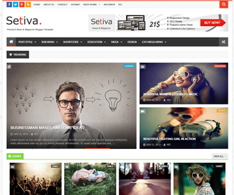 Setiva Blogger Template