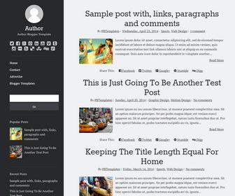Author Blogger Template
