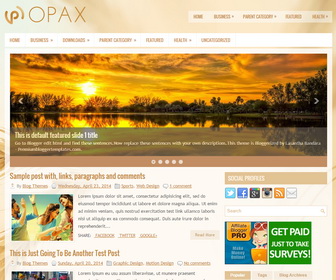 Opax Blogger Template