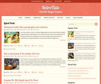 RetroTale Blogger Template