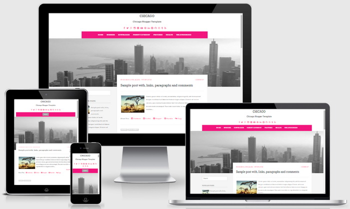 Responsive Chicago Blogger Template