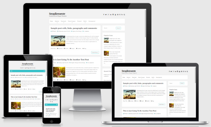 Responsive Semplicemente Blogger Template