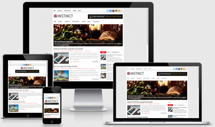 Responsive View - Instinct Blogger Template