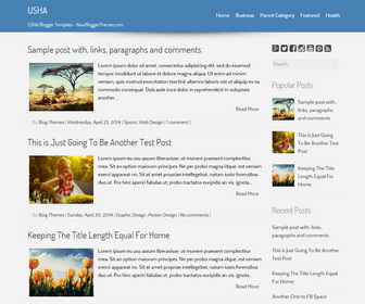 USHA Blogger Template