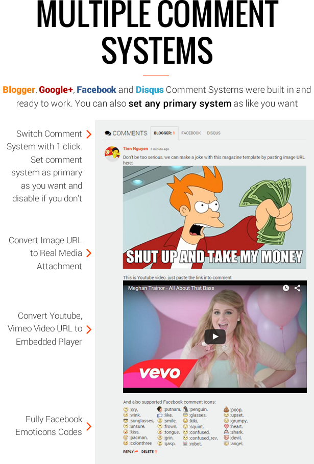 Multiple Comment Systems - MagOne Blogger Template