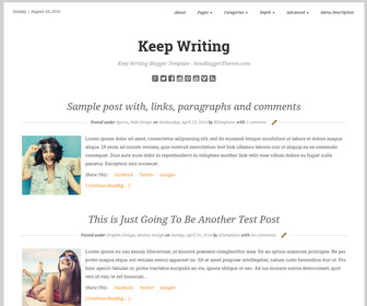 Keep Writing Blogger Template