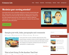 Crimson Lite Blogger Template