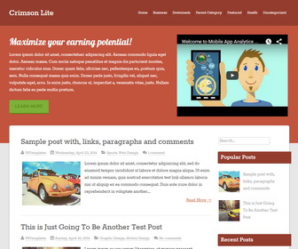 Crimson Lite Blogger Template