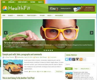 HealthFit Blogger Template