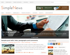 SimpleNews Blogger Template