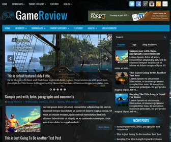 GameReview Blogger Template