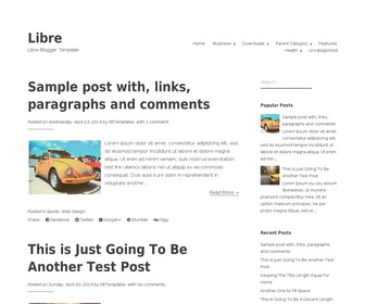 Libre Blogger Template