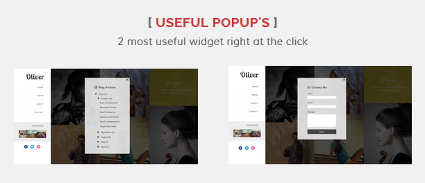 Popup Widgets - Oliver Blogger Template