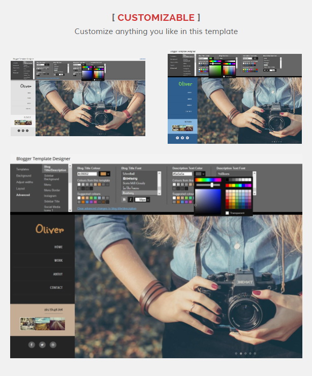 Template Designer Compatible - Oliver Blogger Template