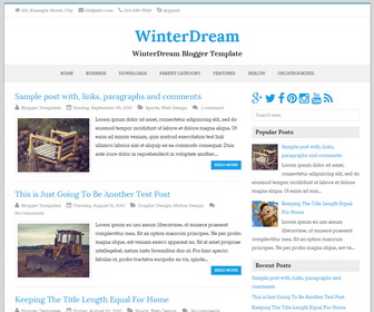 WinterDream Blogger Template