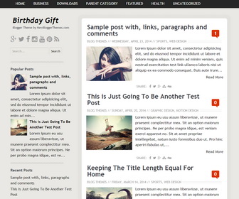 Birthday Gift Blogger Template