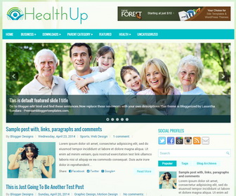 HealthUp Blogger Template