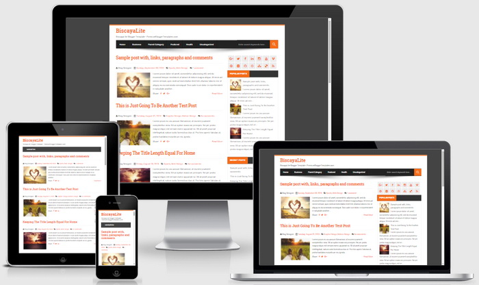 Responsive View - BiscayaLite Blogger Template