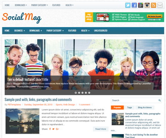 SocialMag Blogger Template