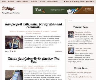 Rakiya Blogger Template