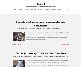 Scripted Blogger Template