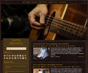 Happenings Blogger Template