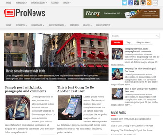 ProNews Blogger Template