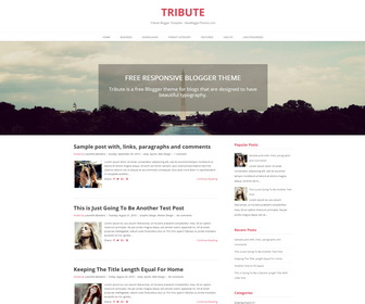 Tribute Blogger Template