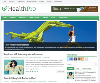 HealthPro Blogger Template