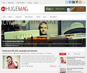 HugeMag Blogger Template