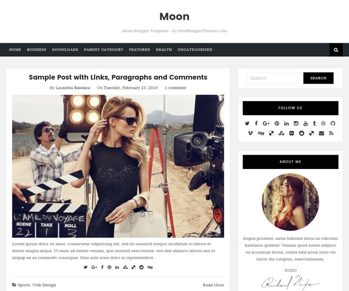 Moon Blogger Template