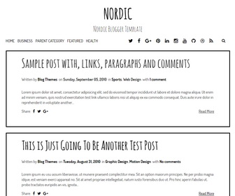 Nordic Blogger Template