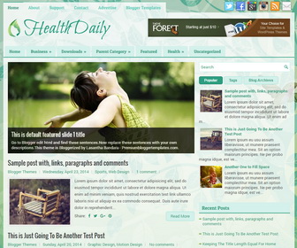 HealthDaily Blogger Template