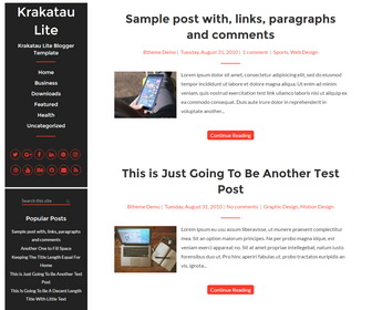 Krakatau Lite Blogger Template