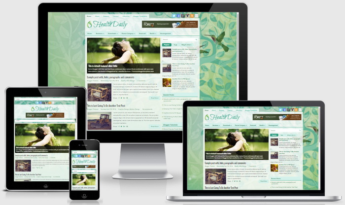 Responsive View - HealthDaily Blogger Template