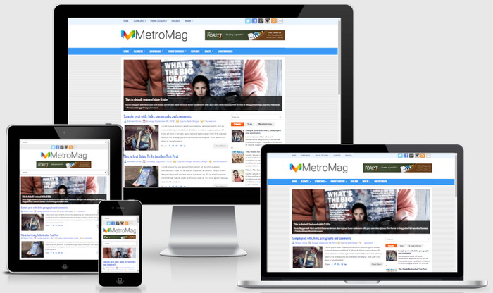 Responsive View - MetroMag Blogger Template